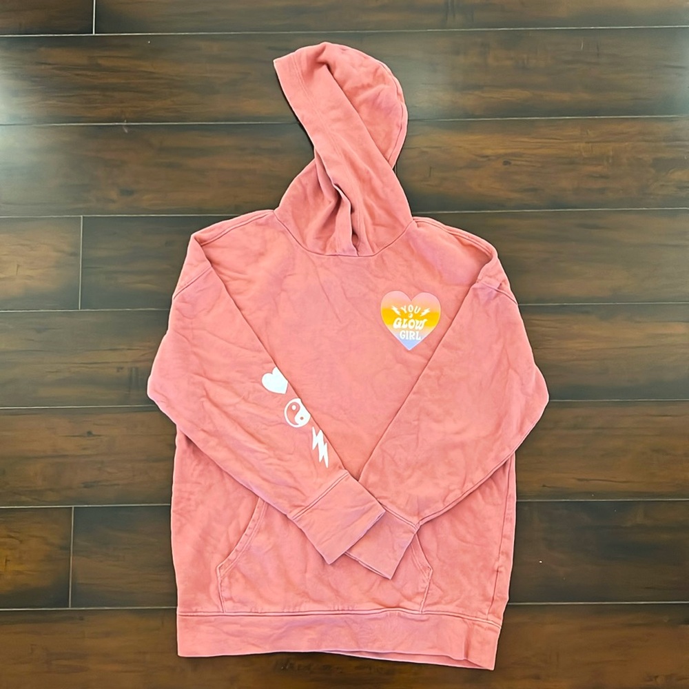 Old Navy - mauve lightweight hooded sweatshirt. Youth Medium